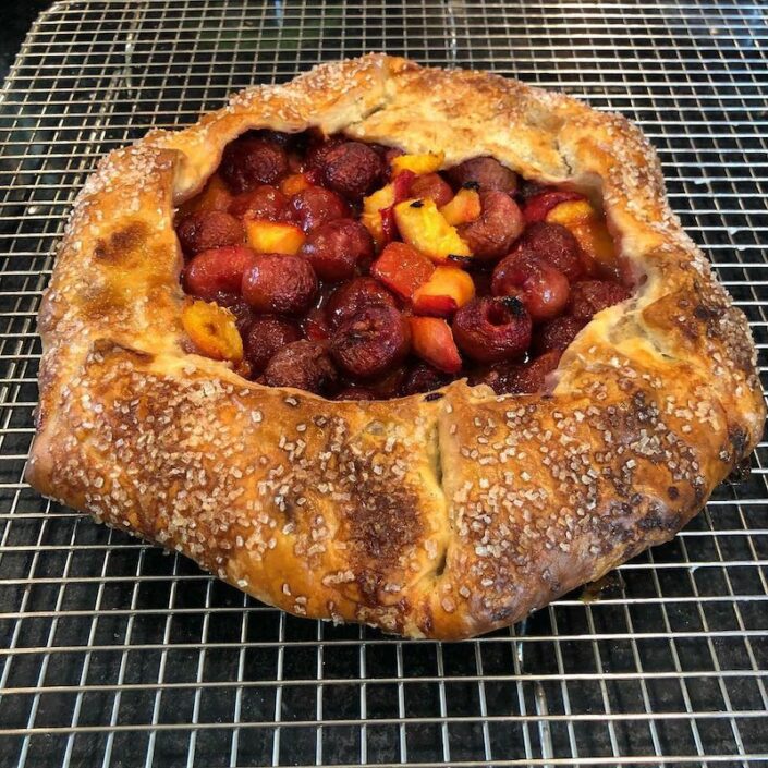 Nectarine and Cherry Galette with Marzipan