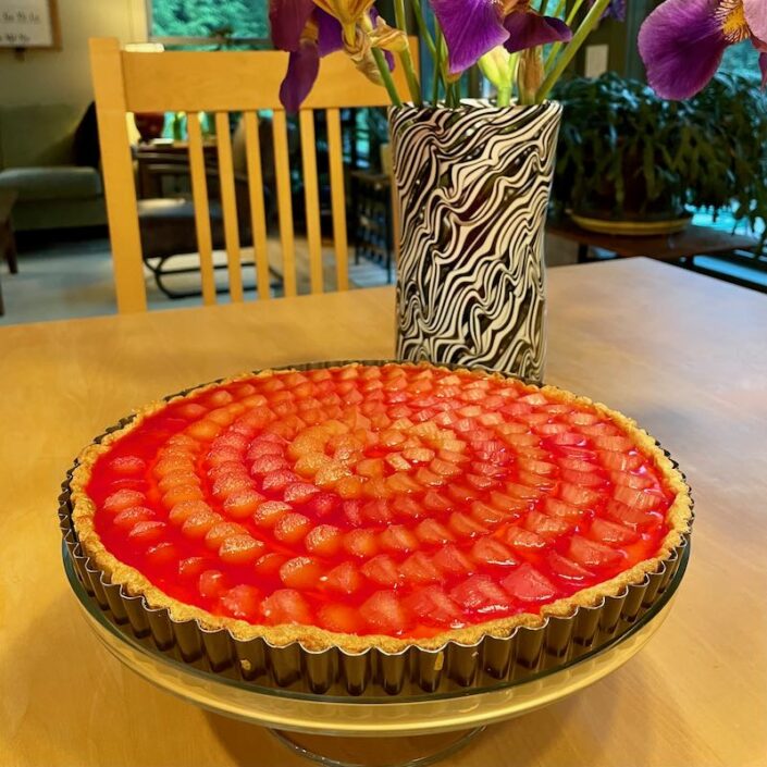 Rhubarb and Ginger Custard Tart