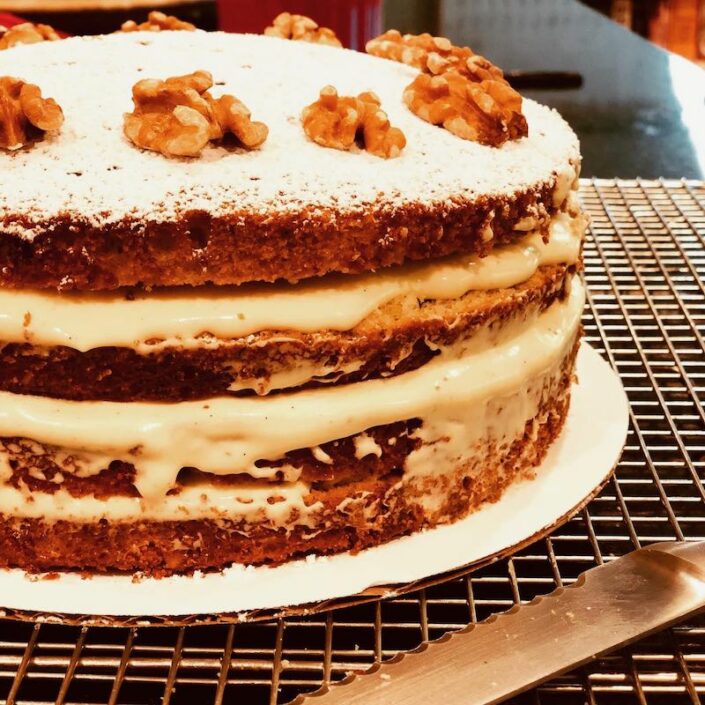 Walnut Cake with Maple Cream