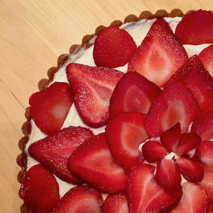White Chocolate Mousse & Strawberry Tart